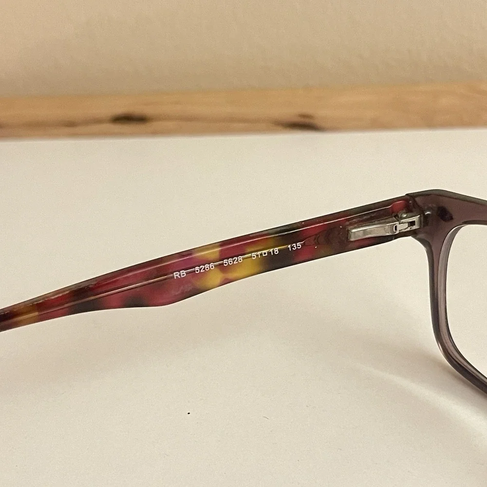 Ray-Ban RB5228-5628‎ 51-18 135 Polished Brown Square Full Rim Eyeglasses Frame